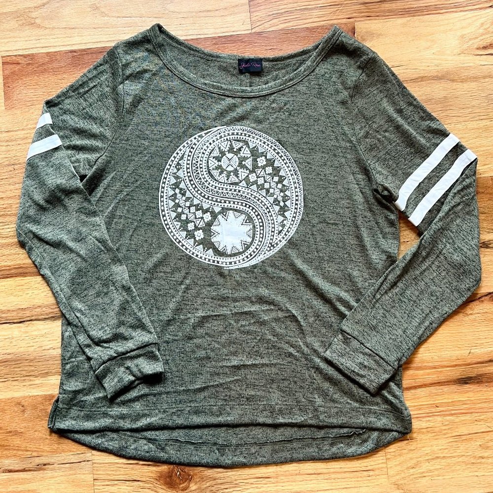 Sheila Rose Yin Yang design on long sleeve Super Soft Womens Top